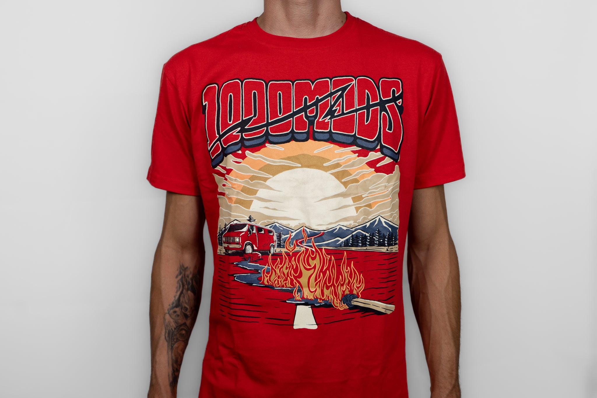 1000mods - Road to burn Tshirt (Tour 2023)